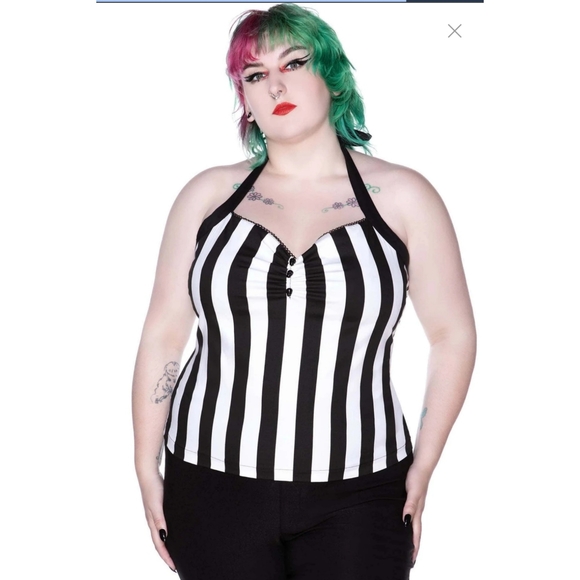 Killstar Tops - Killstar Little Deetz Halter Top NWT 3XL